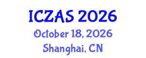 International Conference on Zoology and Animal Science (ICZAS) October 18, 2026 - Shanghai, China