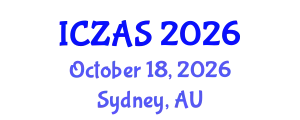 International Conference on Zoology and Animal Science (ICZAS) October 18, 2026 - Sydney, Australia
