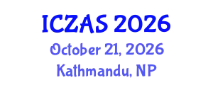 International Conference on Zoology and Animal Science (ICZAS) October 21, 2026 - Kathmandu, Nepal