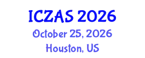 International Conference on Zoology and Animal Science (ICZAS) October 25, 2026 - Houston, United States
