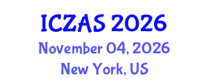 International Conference on Zoology and Animal Science (ICZAS) November 04, 2026 - New York, United States