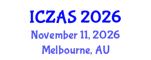 International Conference on Zoology and Animal Science (ICZAS) November 11, 2026 - Melbourne, Australia