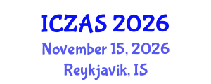 International Conference on Zoology and Animal Science (ICZAS) November 15, 2026 - Reykjavik, Iceland