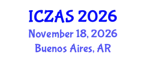 International Conference on Zoology and Animal Science (ICZAS) November 18, 2026 - Buenos Aires, Argentina