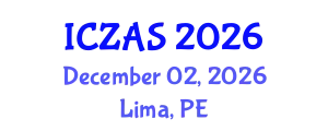 International Conference on Zoology and Animal Science (ICZAS) December 02, 2026 - Lima, Peru