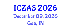 International Conference on Zoology and Animal Science (ICZAS) December 09, 2026 - Goa, India