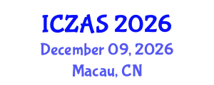 International Conference on Zoology and Animal Science (ICZAS) December 09, 2026 - Macau, China