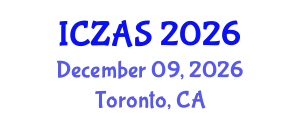 International Conference on Zoology and Animal Science (ICZAS) December 09, 2026 - Toronto, Canada
