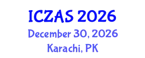 International Conference on Zoology and Animal Science (ICZAS) December 30, 2026 - Karachi, Pakistan
