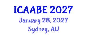 International Conference on Advanced Agricultural and Biosystems Engineering (ICAABE) January 28, 2027 - Sydney, Australia