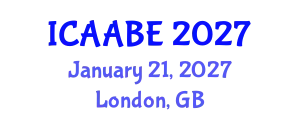 International Conference on Advanced Agricultural and Biosystems Engineering (ICAABE) January 21, 2027 - London, United Kingdom