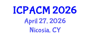 International Conference on Precision Agriculture and Crop Monitoring (ICPACM) April 27, 2026 - Nicosia, Cyprus