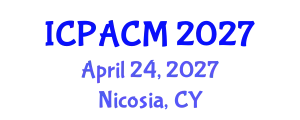 International Conference on Precision Agriculture and Crop Monitoring (ICPACM) April 24, 2027 - Nicosia, Cyprus