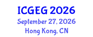 International Conference on Geosciences and Environmental Geology (ICGEG) September 27, 2026 - Hong Kong, China