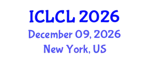 International Conference on Language and Corpus Linguistics (ICLCL) December 09, 2026 - New York, United States