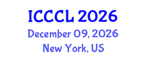 International Conference on Corpus and Cognitive Linguistics (ICCCL) December 09, 2026 - New York, United States