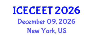 International Conference on Early Childhood Education and Education Technologies (ICECEET) December 09, 2026 - New York, United States