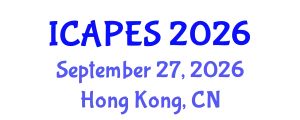 International Conference on Advanced Pedagogy and Educational Sciences (ICAPES) September 27, 2026 - Hong Kong, China