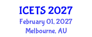 International Conference on Educational and Teaching Systems (ICETS) February 01, 2027 - Melbourne, Australia