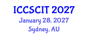 International Conference on Computer Science, Cybersecurity and Information Technology (ICCSCIT) January 28, 2027 - Sydney, Australia