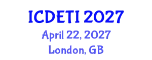 International Conference on Designing Effective Teaching Instructions (ICDETI) April 22, 2027 - London, United Kingdom