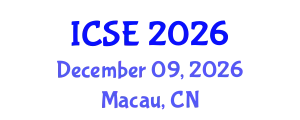 International Conference on Science Education (ICSE) December 09, 2026 - Macau, China