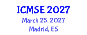 International Conference on Mathematics and Science Education (ICMSE) March 25, 2027 - Madrid, Spain
