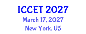 International Conference on Civil Engineering Technologies (ICCET) March 17, 2027 - New York, United States