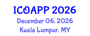 International Conference on Organic Agriculture and Plant Protection (ICOAPP) December 06, 2026 - Kuala Lumpur, Malaysia