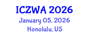 International Conference on Zoology and Wild Animals (ICZWA) January 05, 2026 - Honolulu, United States