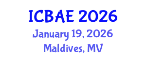 International Conference on Biomedical Applications and Engineering (ICBAE) January 19, 2026 - Maldives, Maldives