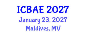 International Conference on Biomedical Applications and Engineering (ICBAE) January 23, 2027 - Maldives, Maldives