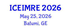 International Conference on Energy Industry, Markets and Renewable Energy (ICEIMRE) May 25, 2026 - Batumi, Georgia