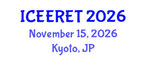 International Conference on Energy Efficiency and Renewable Energy (ICEERET) November 15, 2026 - Kyoto, Japan