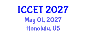 International Conference on Clean Energy Technologies (ICCET) May 01, 2027 - Honolulu, United States