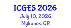 International Conference on Geology and Earth Sciences (ICGES) July 10, 2026 - Mykonos, Greece