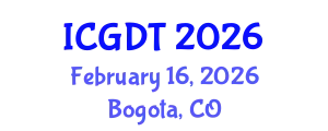 International Conference on Geophysics and Earthquake (ICGDT) February 16, 2026 - Bogota, Colombia