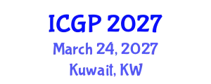 International Conference on Geosciences and Paleontology (ICGP) March 24, 2027 - Kuwait, Kuwait