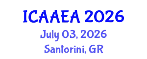 International Conference on Advanced Aerospace Engineering and Aerostructures (ICAAEA) July 03, 2026 - Santorini, Greece