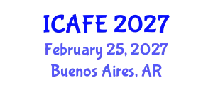 International Conference on Agriculture, Forestry and Environment (ICAFE) February 25, 2027 - Buenos Aires, Argentina