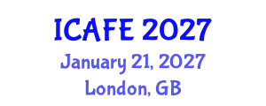International Conference on Agriculture, Forestry and Environment (ICAFE) January 21, 2027 - London, United Kingdom