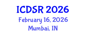 International Conference on Dental Science Research (ICDSR) February 16, 2026 - Mumbai, India