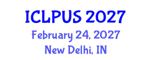 International Conference on Landscape Planning and Urban Space (ICLPUS) February 24, 2027 - New Delhi, India