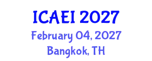 International Conference on Aerospace Engineering and Instability (ICAEI) February 04, 2027 - Bangkok, Thailand