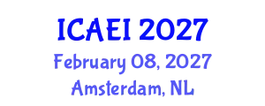 International Conference on Aerospace Engineering and Instability (ICAEI) February 08, 2027 - Amsterdam, Netherlands