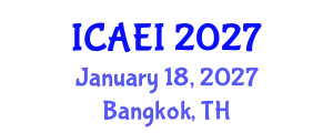 International Conference on Aerospace Engineering and Instability (ICAEI) January 18, 2027 - Bangkok, Thailand