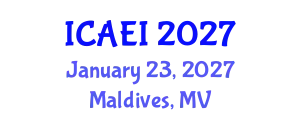 International Conference on Aerospace Engineering and Instability (ICAEI) January 23, 2027 - Maldives, Maldives