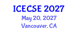 International Conference on Energy Conservation and Solar Energy (ICECSE) May 20, 2027 - Vancouver, Canada