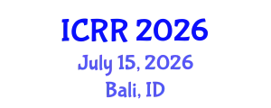 International Conference on Radiography and Radiotherapy (ICRR) July 15, 2026 - Bali, Indonesia