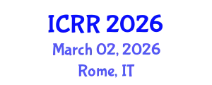 International Conference on Radiography and Radiotherapy (ICRR) March 02, 2026 - Rome, Italy